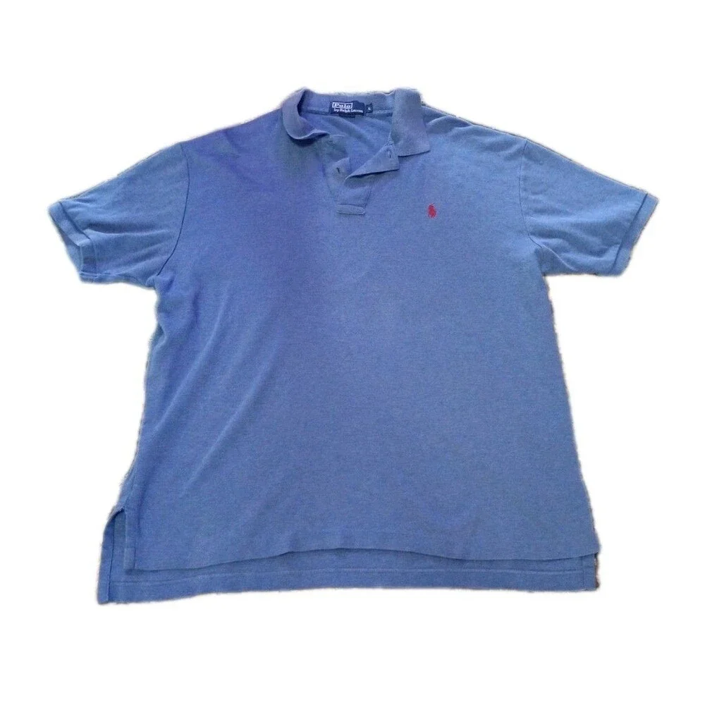 Polo Ralph Lauren Men's Classic Fit Mesh Polo Shirt Blue Size L W/ Defect